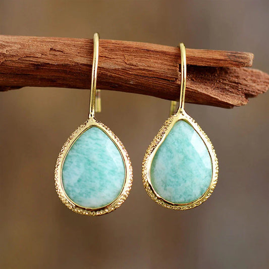 Amazonite Clarity Drop Earrings