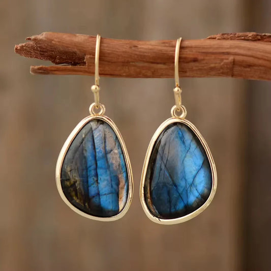 Labradorite Protection Drop Earrings