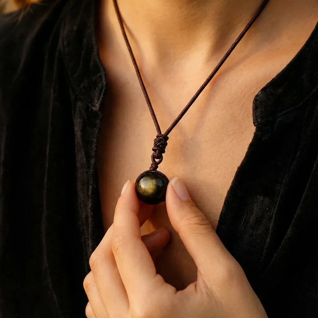 Celestial Eye Obsidian Pendant