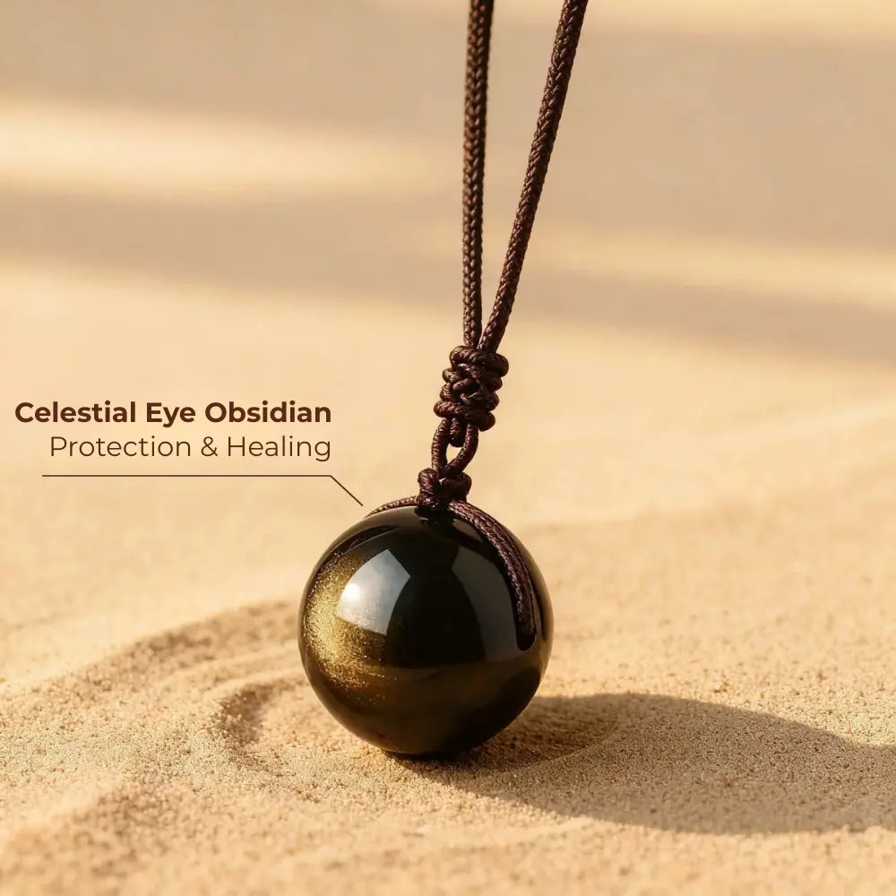 Celestial Eye Obsidian Pendant