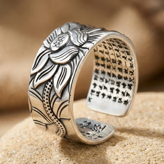 Hidden Mantra Lotus Ring