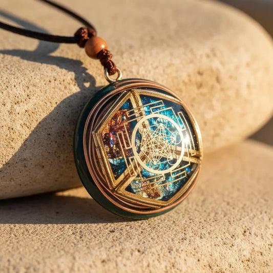 Sacred Energy Talisman — Orgonite & Amethyst Pendant